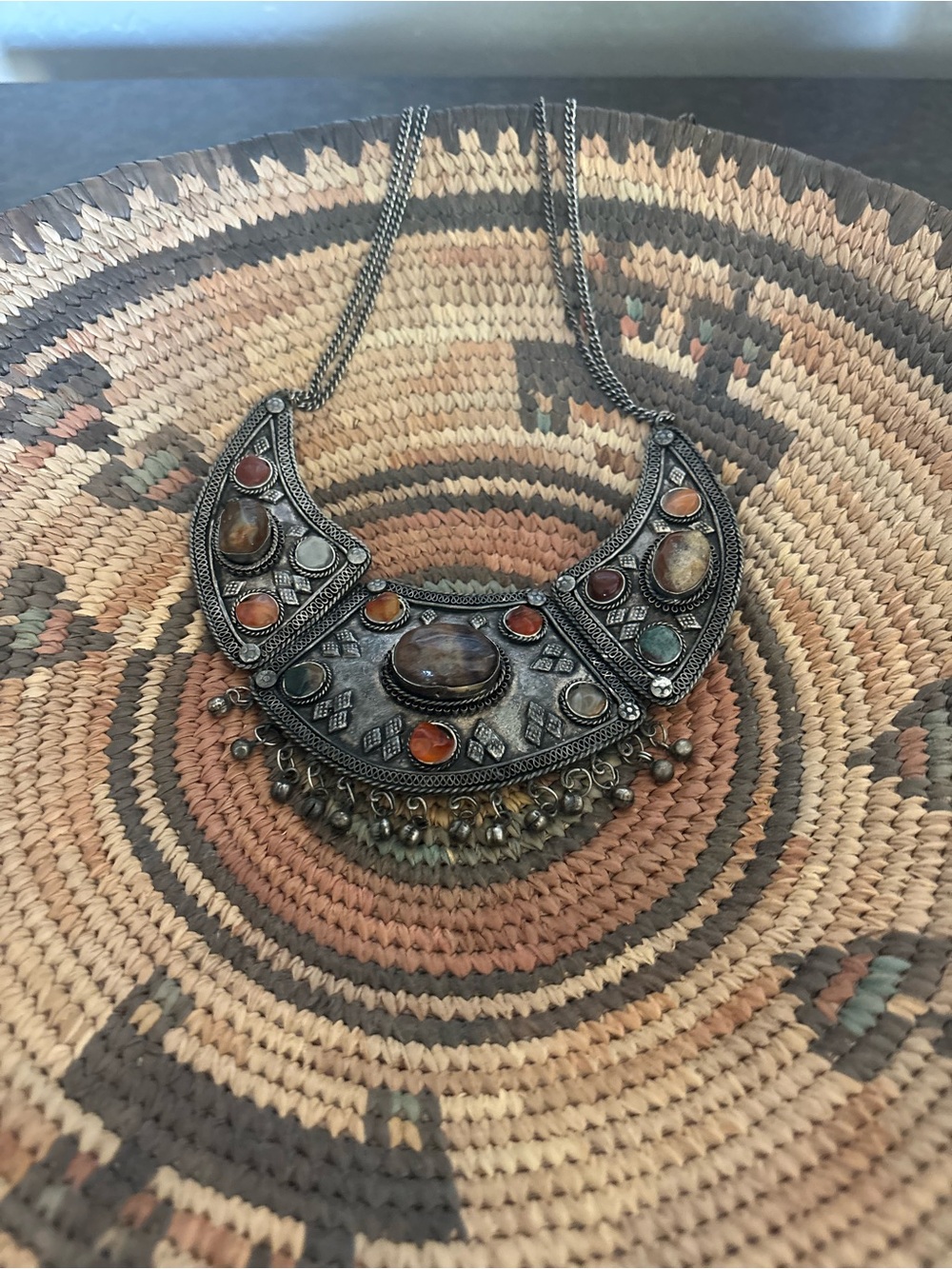 Afghan Kuchi tribal statement necklace